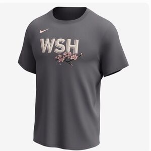 Nike WSH Nationals Cherry Blossom Gray Short Sleeve Tee